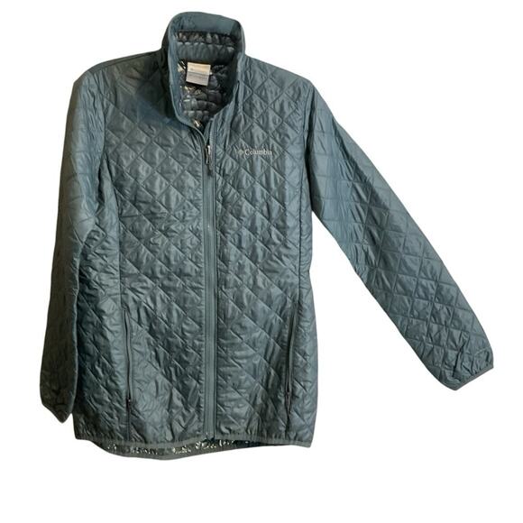 Columbia Jacket Womens Size S Sage Green Omni-Heat Puffer Coat Ski Hiking Travel - Picture 1 of 11